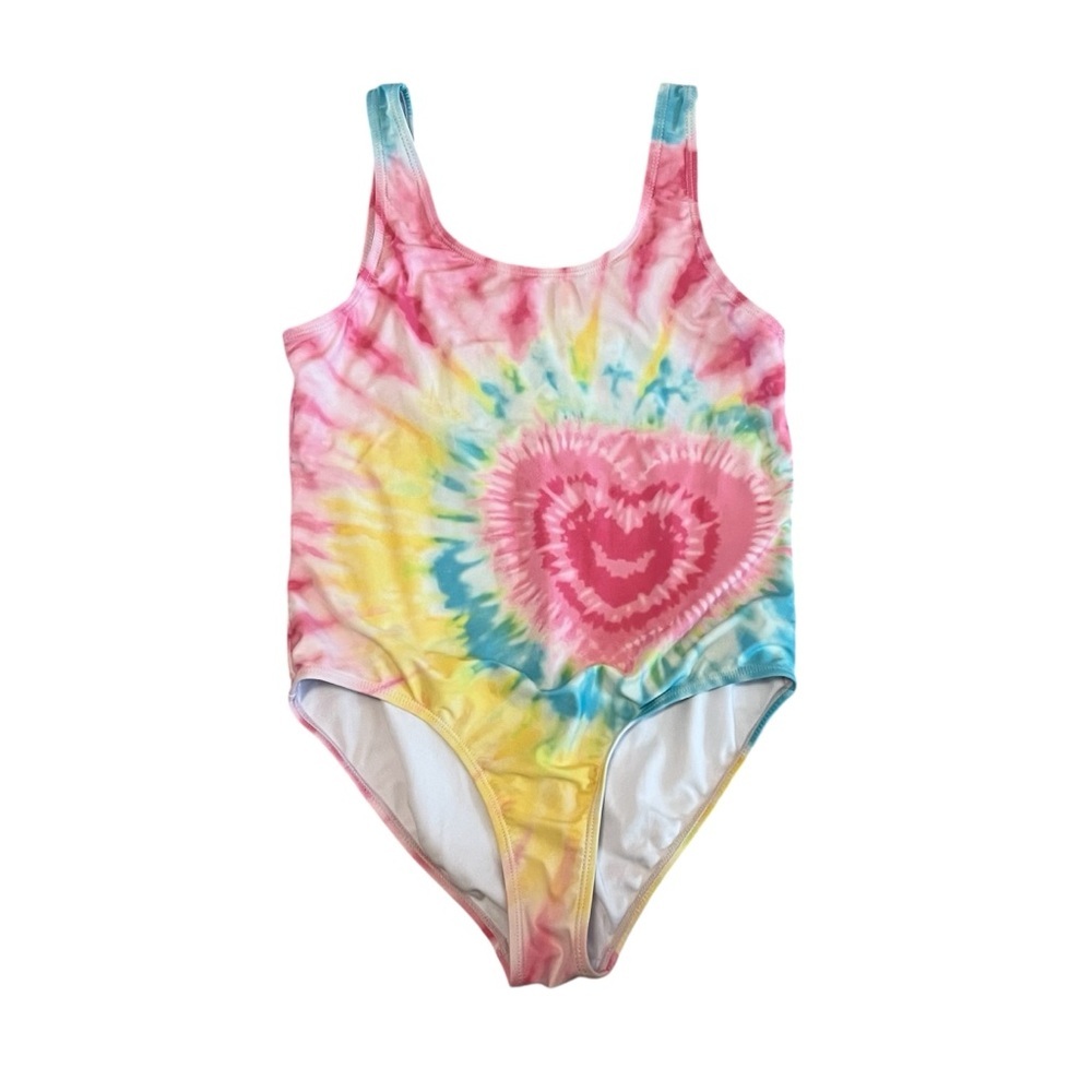 Urban Planet Pink‎ and Yellow One Piece Swimsuit Vibrant Tie-Dye